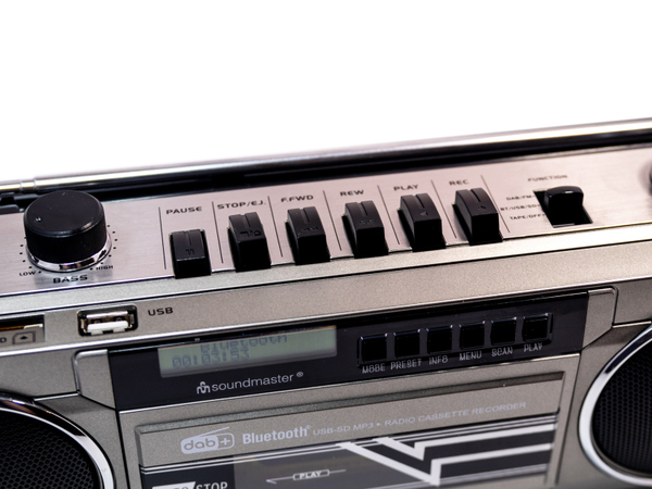 SOUNDMASTER Radiokassettenrekorder SRR70TI, DAB+, Retro-Design, Stereo - Produktbild 9