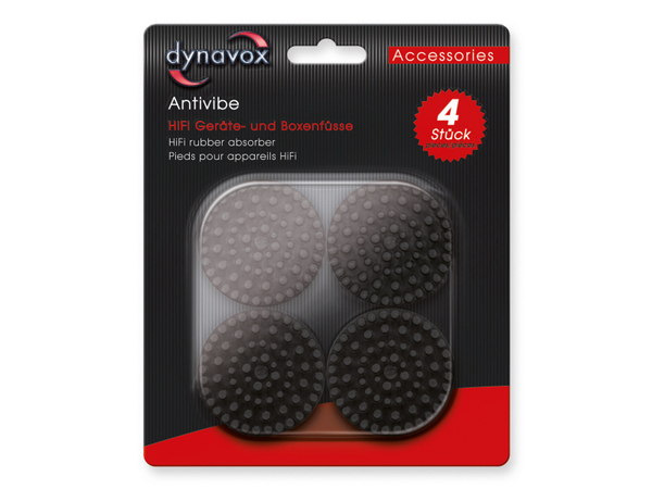 DYNAVOX Antivibe Gerätefüße-Set 4 Stück, Gummi, Ø 53 mm - Produktbild 4