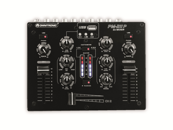 Omnitronic 2-Kanal-DJ-Mixer PM-211, mit MP3-Player - Produktbild 2