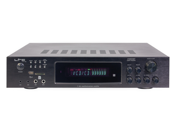 LTC Stereo-Verstärker 5.2 ATM8000BT, 4x75 W + 3x20 W, Bluetooth, Karaoke