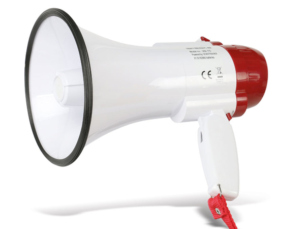 PremiumBlue Mini-Megafon MF-15W/WR, weiß/rot - Produktbild 2