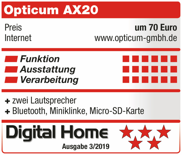 Red Opticum Bluetooth Lautsprecher AX 20, Stereo - Produktbild 7