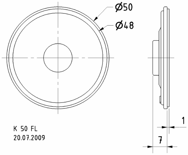 VISATON Lautsprecher K 50 FL, 50 Ohm, IP65 - Produktbild 3
