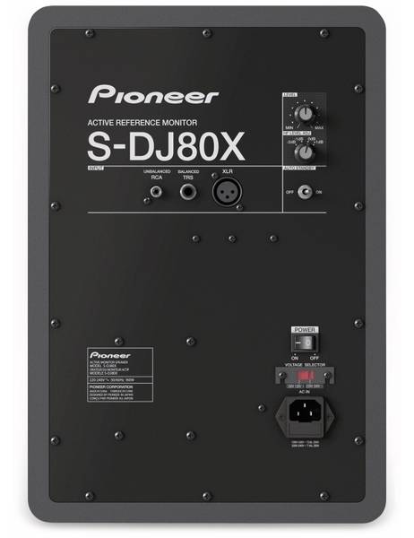 Pioneer DJ Aktiv-Lautsprecher S-DJ80X, schwarz, 8“, 1 Stück - Produktbild 3