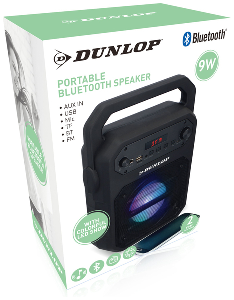 Dunlop Bluetooth Lautsprecher BT 9W PP - Produktbild 3