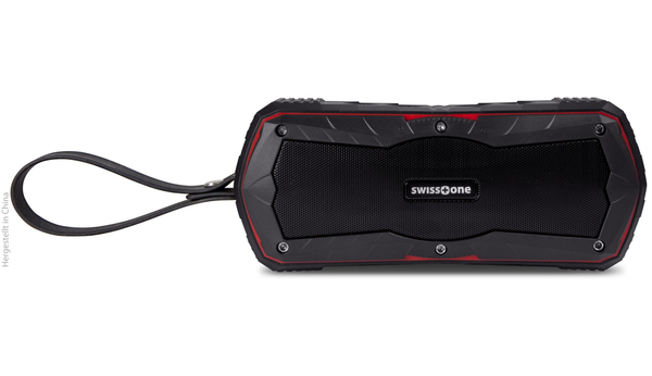swisstone Bluetooth Lautsprecher BX 310, schwarz/rot, Powerbank, 2x5 W