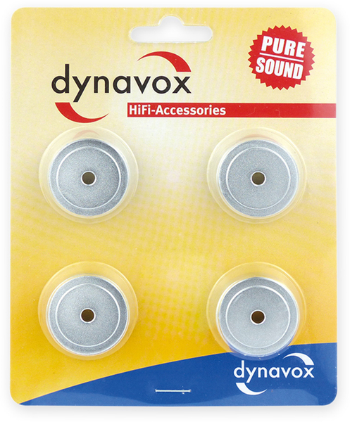 DYNAVOX Gerätefüsse Aluminium, silber, 4 Stück - Produktbild 4