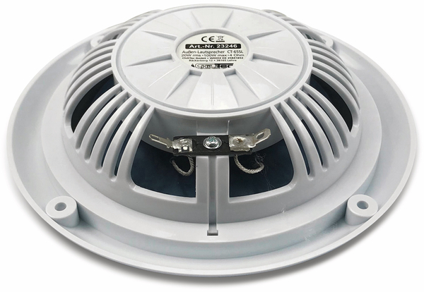 CHILITEC Außen-Lautsprecher CT-65SL, wasserfest, SlimDesign 6,5&quot;, 100 W, weiß - Produktbild 3