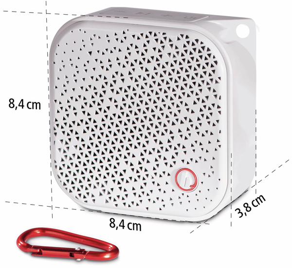 HAMA Bluetooth Lautsprecher Pocket 2.0, 3,5 W, wasserdicht, weiß - Produktbild 5
