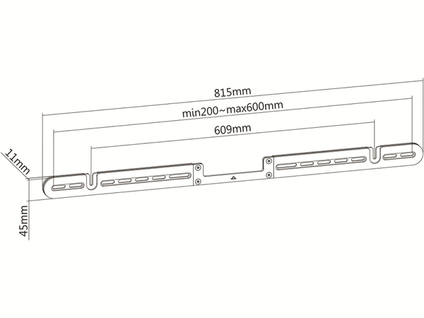 Puremounts Lautsprecher Wandhalterung PM-SOM-120, für Sonos Arc, schwarz - Produktbild 6