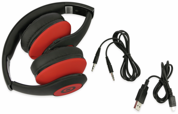 Bluetooth Headset, BKH, schwarz/rot, B-Ware - Produktbild 5
