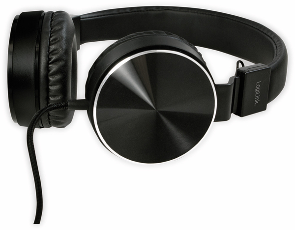 LOGILINK On-Ear Kopfhörer HS0049BK, faltbar, schwarz - Produktbild 3