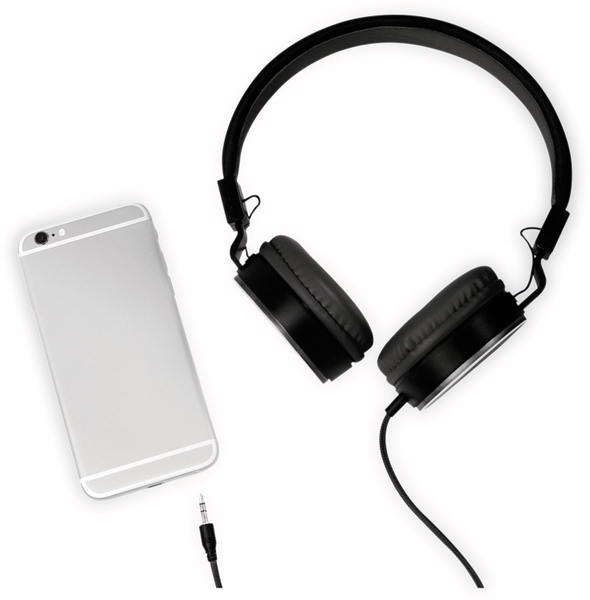 LOGILINK On-Ear Kopfhörer HS0049BK, faltbar, schwarz - Produktbild 5