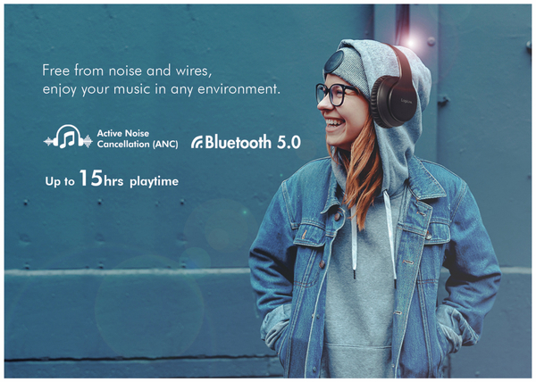 LOGILINK Bluetooth Over-Ear Kopfhörer BT0053, mit Active-Noise-Cancelling - Produktbild 6