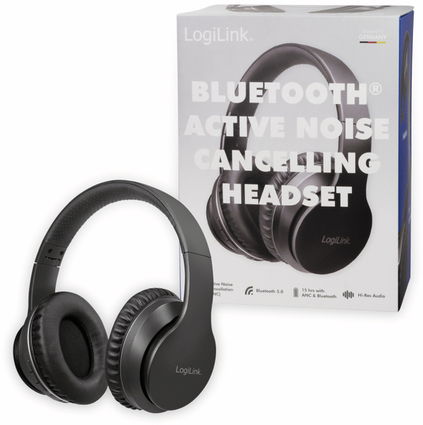 LOGILINK Bluetooth Over-Ear Kopfhörer BT0053, mit Active-Noise-Cancelling - Produktbild 11