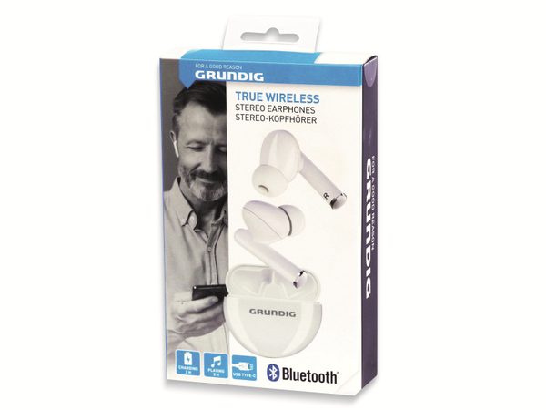 GRUNDIG In-Ear Ohrhörer TWS, weiß - Produktbild 3