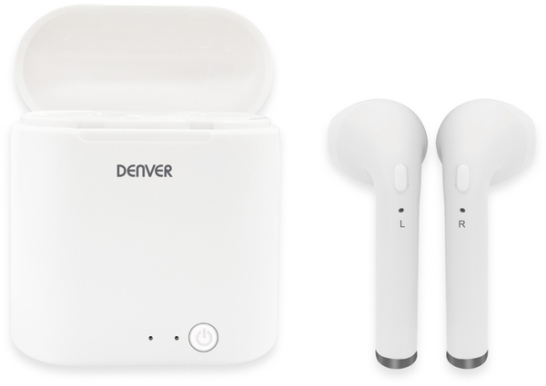 DENVER In-Ear Ohrhörer TWQ-40P, weiß, mit QI-Ladeschale - Produktbild 2