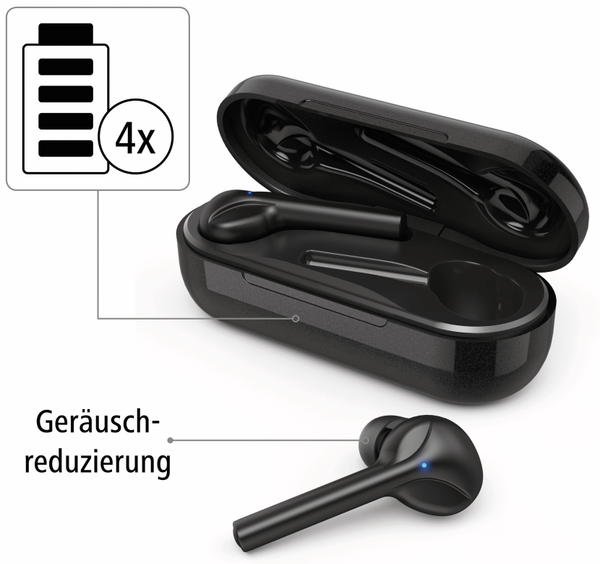 HAMA In-Ear Ohrhörer Style, BT, inkl. Mikrofon, schwarz - Produktbild 4