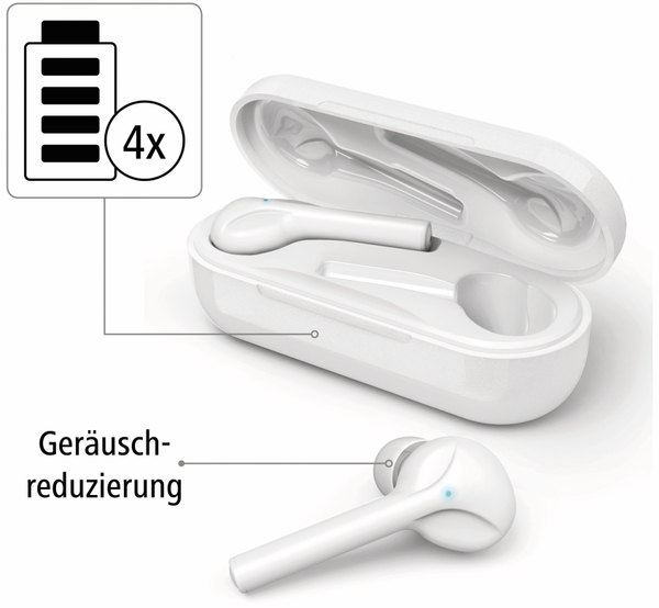 HAMA In-Ear Ohrhörer Style, BT, inkl. Mikrofon, weiß - Produktbild 6