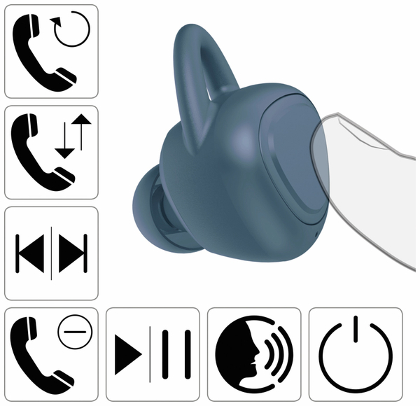 Hama In-Ear Ohrhörer LiberoBuds, blau - Produktbild 3
