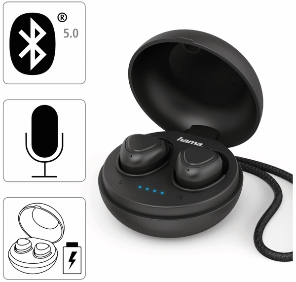 Hama In-Ear Ohrhörer LiberoBuds, schwarz - Produktbild 2