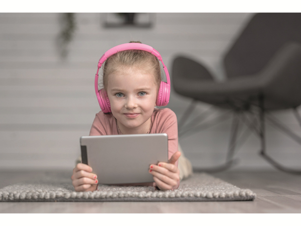 ONANOFF Bluetooth On-Ear Kopfhörer BuddyPhones Play+, für Kinder, pink - Produktbild 3