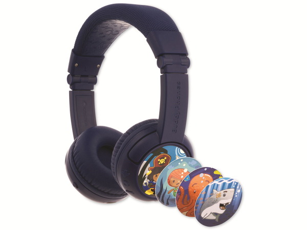 ONANOFF Bluetooth On-Ear Kopfhörer BuddyPhones Play+, für Kinder, blau
