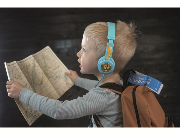ONANOFF On-Ear Kopfhörer BuddyPhones Travel, für Kinder, blau - Produktbild 8