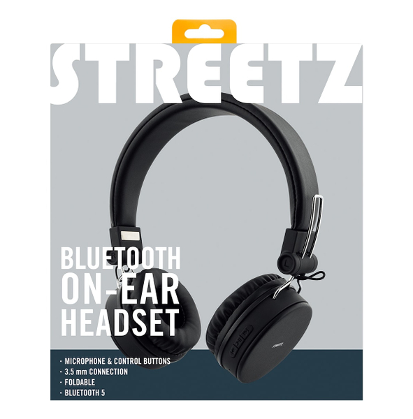 STREETZ Bluetooth On-Ear Kopfhörer HL-BT400, faltbar, schwarz - Produktbild 6