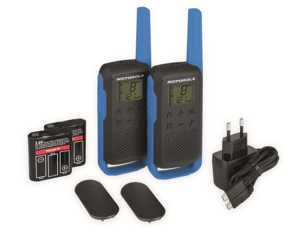 Motorola PMR-Funkgeräte-Set Talkabout T62, schwarz/blau