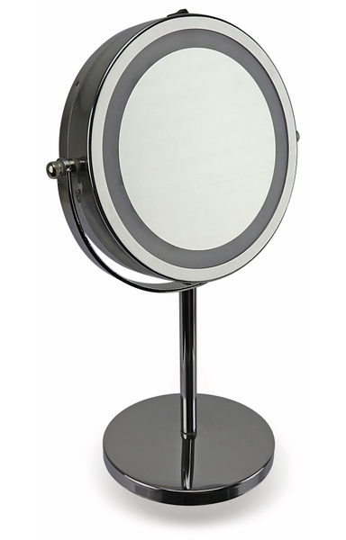 LED-Stand Kosmetikspiegel, 33 cm, verchromt, B-Ware - Produktbild 2