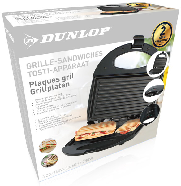 Dunlop Sandwichmaker 750 W - Produktbild 2