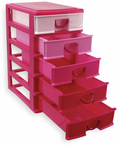 Box mit 5 Laden, 130x180x245 mm, pink - Produktbild 2