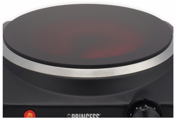 PRINCESS Kochplatte 303020, schwarz, 1200 W - Produktbild 3