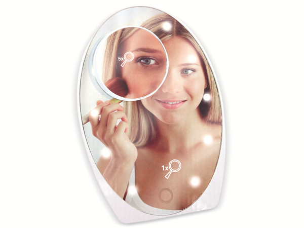 GRUNDIG LED-Kosmetikspiegel 10 LEDs, batteriebetrieben - Produktbild 3