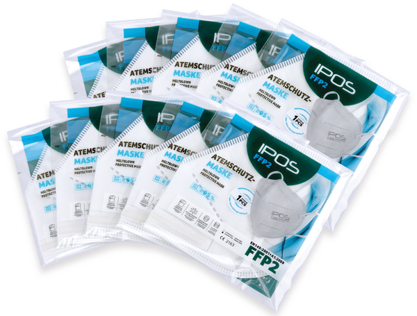 10er Set Atemschutzmasken FFP2 NR IPOS - Produktbild 4