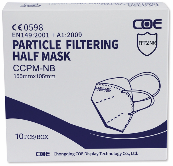 10er Set Atemschutzmasken FFP2 NR COE - Produktbild 3