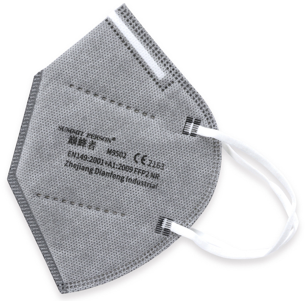 10er Set Atemschutzmasken FFP2 NR, grau - Produktbild 2