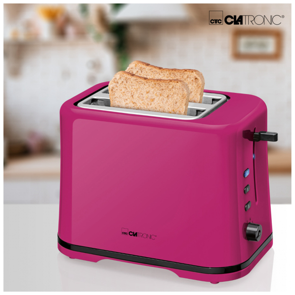 Clatronic Toaster TA 3554, 870 W, brombeer - Produktbild 4