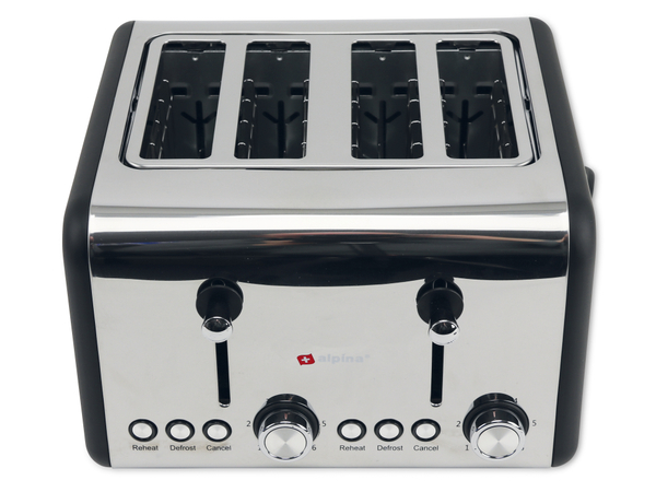 ALPINA Toaster, 1500 W, 4 Scheibentoaster, silber - Produktbild 3