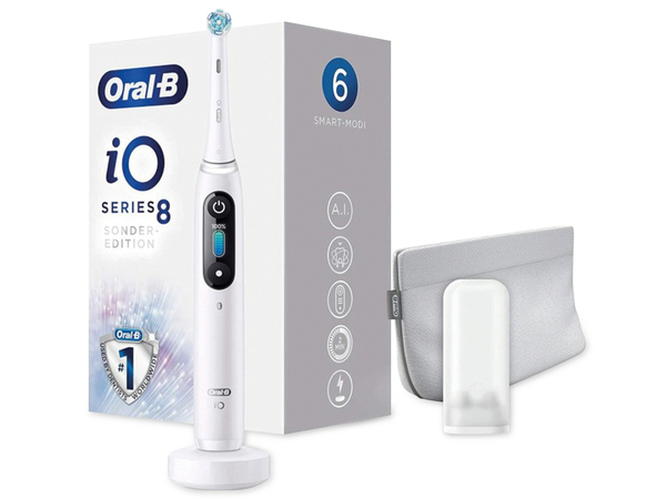 ORAL-B Elektrische Zahnbürste iO8 Sonder Edition White Alabaster