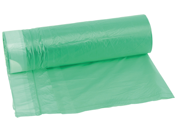 Müllbeutel HDPE, 35l, 25 Stück, 4er-Pack, grün, Zugband - Produktbild 2