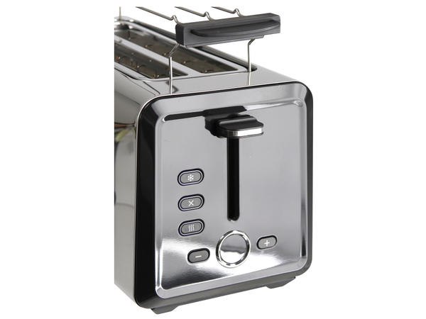 Doppellangschlitz, Toaster, TR-Tdls-e-02, Retro, silber/schwarz - Produktbild 2