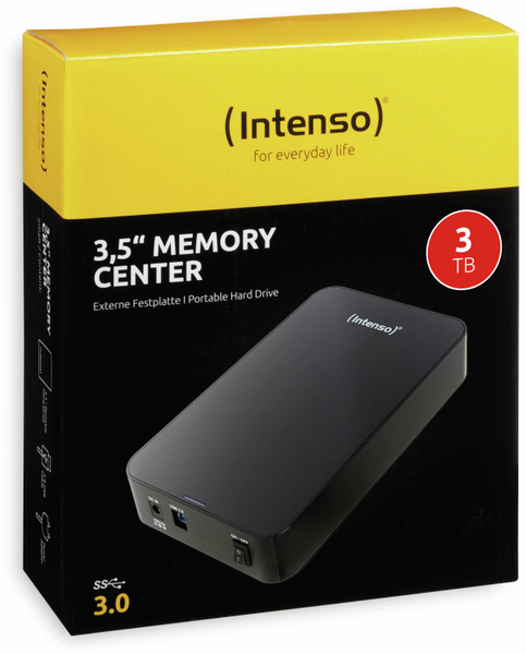 INTENSO USB 3.0-HDD Memory Center, 3 TB, schwarz - Produktbild 2