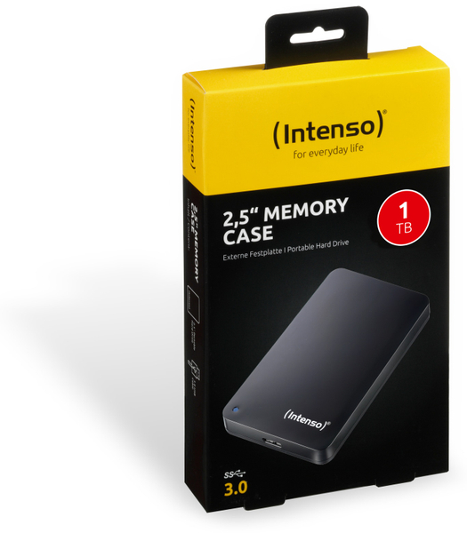 Intenso USB 3.0-HDD Memory Case, 1 TB, schwarz - Produktbild 2