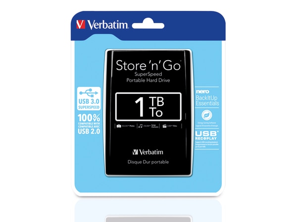 USB 3.0-HDD VERBATIM Store &#039;n&#039; Go, 1 TB, schwarz - Produktbild 2
