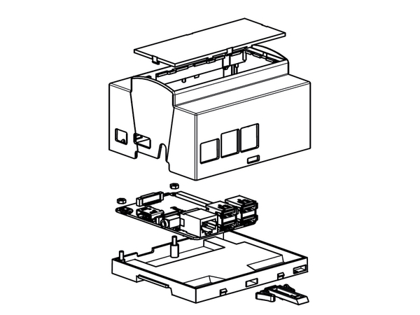 ITALTRONIC Hutschienen-Gehäuse für Raspberry Pi Model B+, 6TE - Produktbild 5