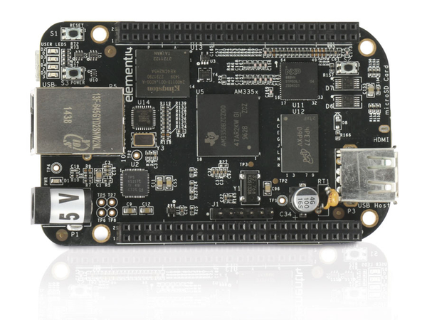 Einplatinen-Computer BeagleBone Black Rev C, 4 GB eMMC - Produktbild 4