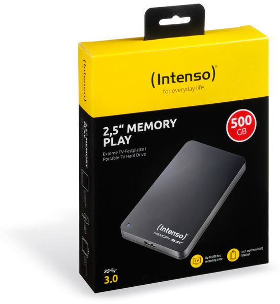 Intenso USB 3.0-HDD Memory Play, 500 GB - Produktbild 2