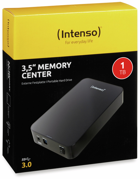 Intenso USB 3.0-HDD Memory Center, 1 TB, 8,9 cm (3,5&quot;) - Produktbild 2